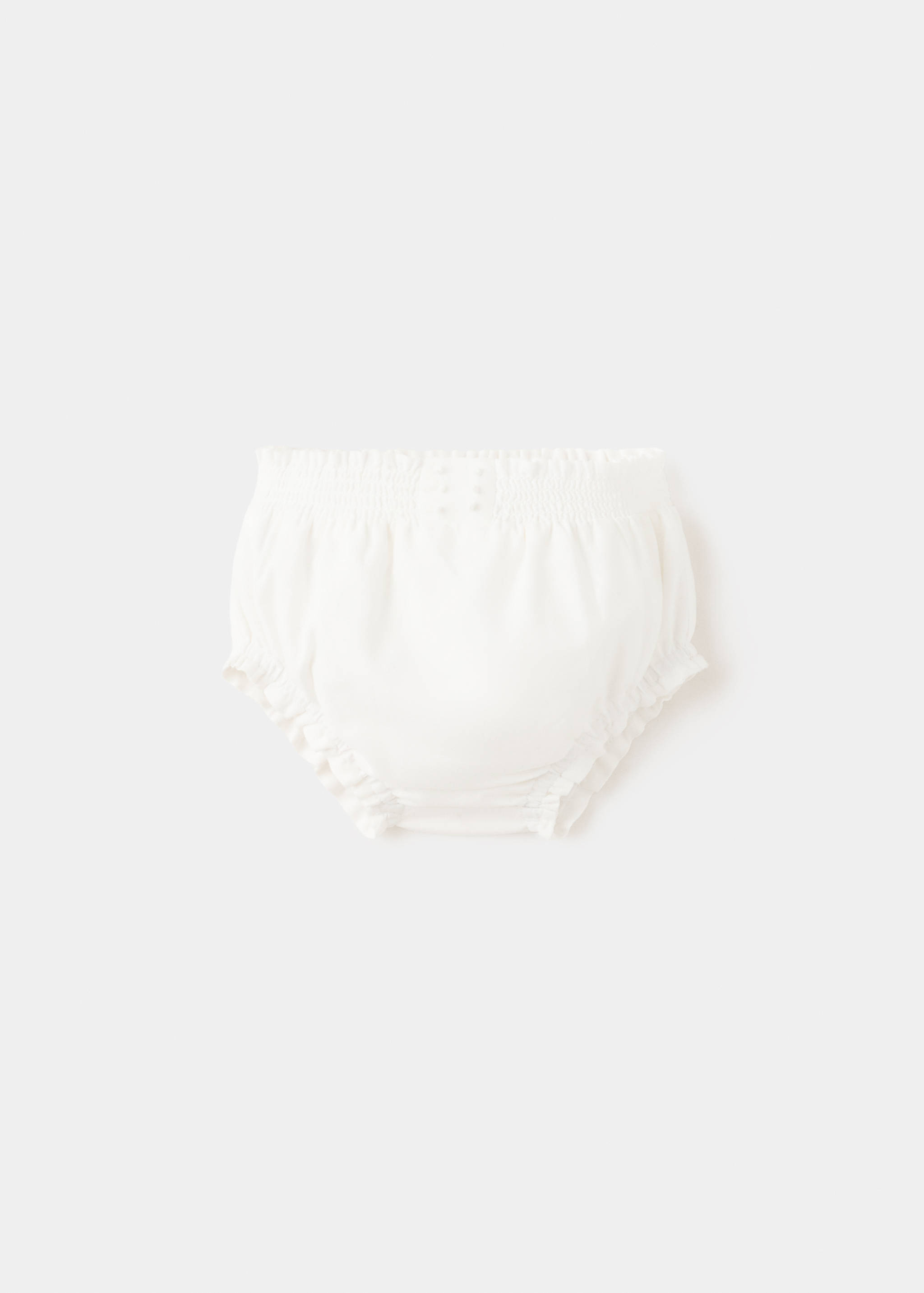 Cotton shorts with gathered details - Article without model