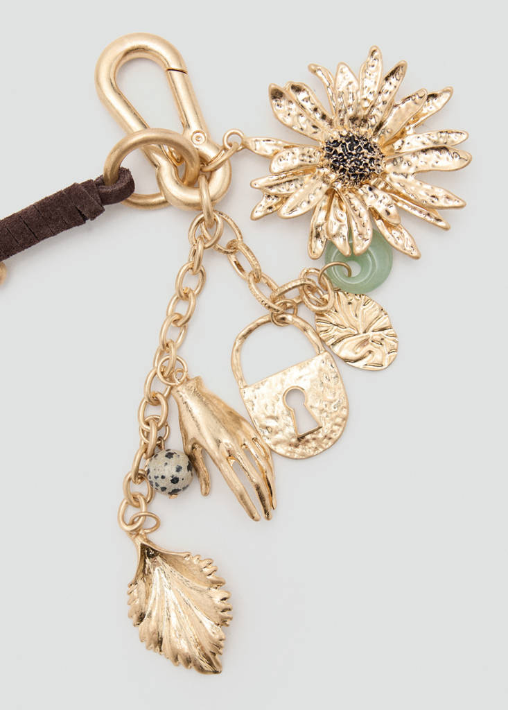 Hanging charm keyring — Gold