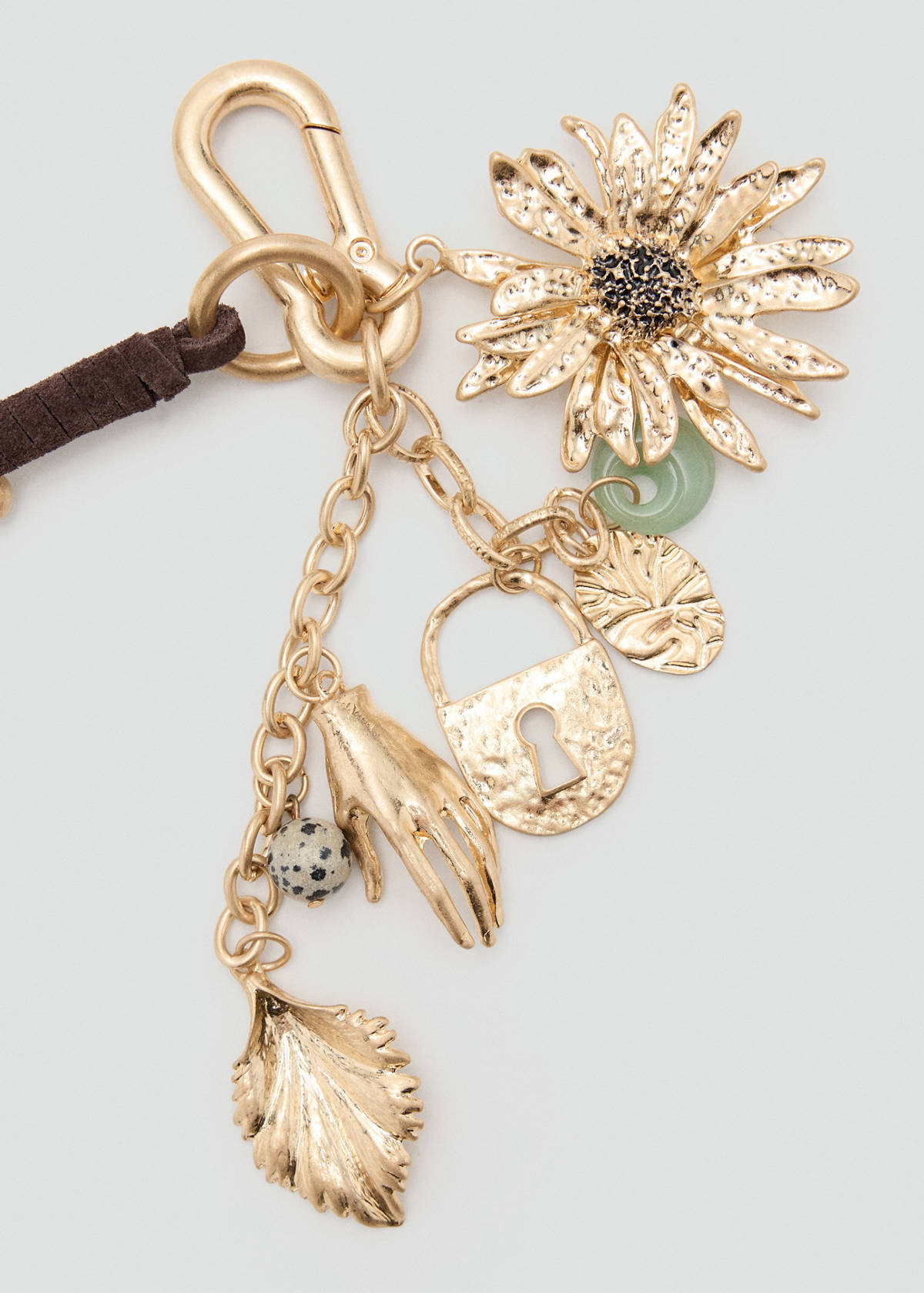 Hanging charm keyring — Gold