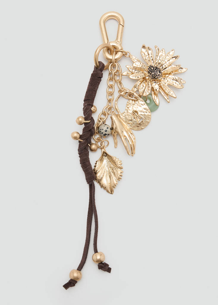 Hanging charm keyring — Gold