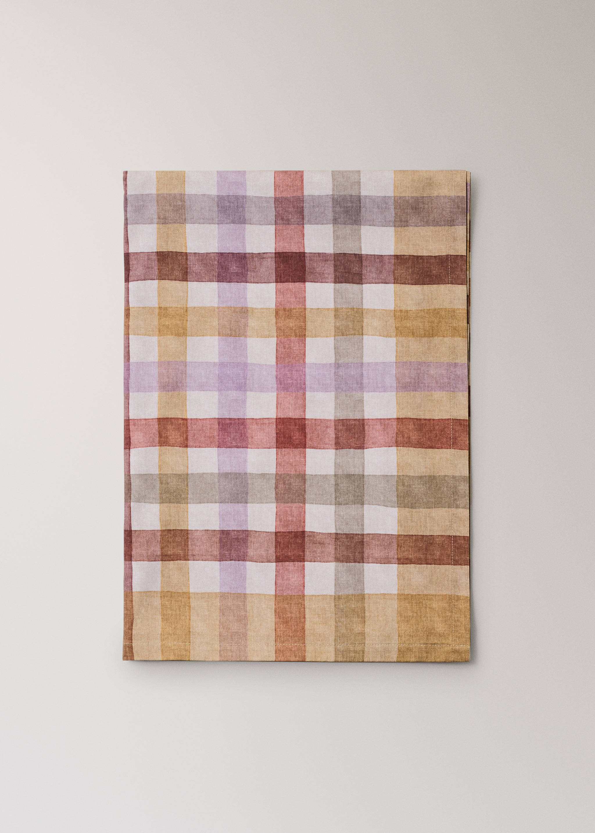 Cotton check tablecloth for 8 to 10 people - Article without model