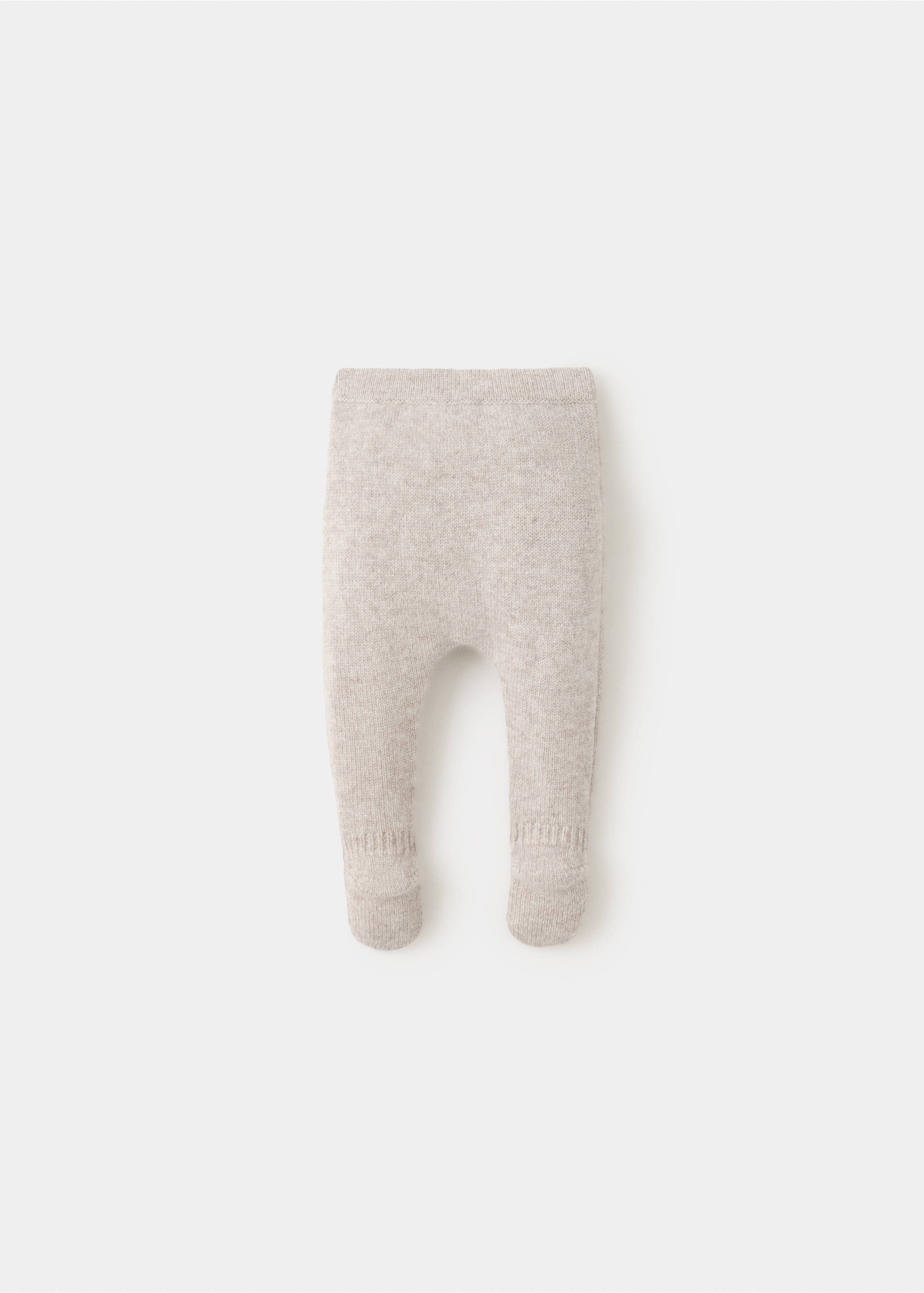 100% cashmere ribbed leggings - Reverse of the article, Sand. Ref: 37084467-00.