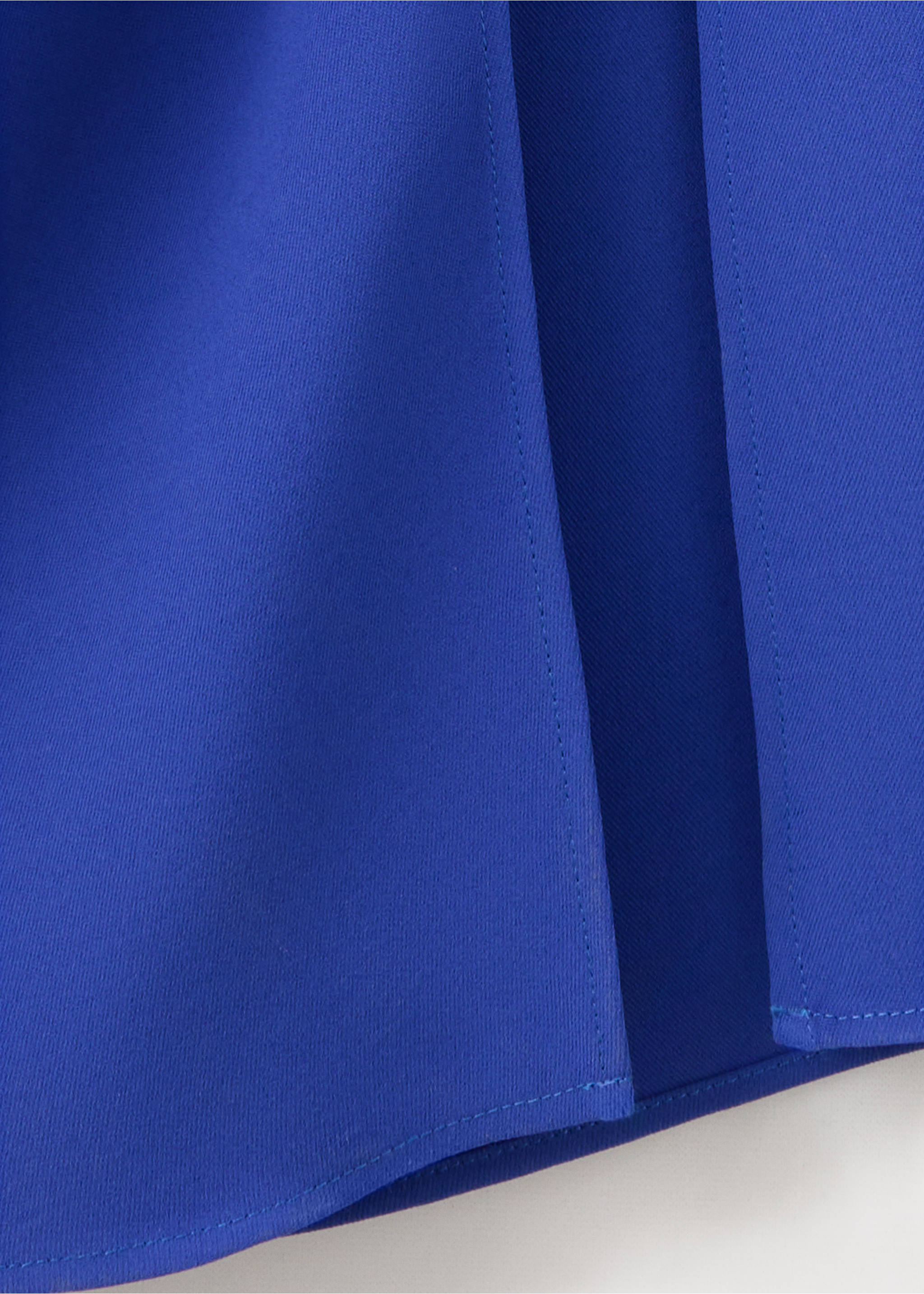 Asymmetric side ruched dress - Details of the article 8, Blue. Ref: 37084471-00.