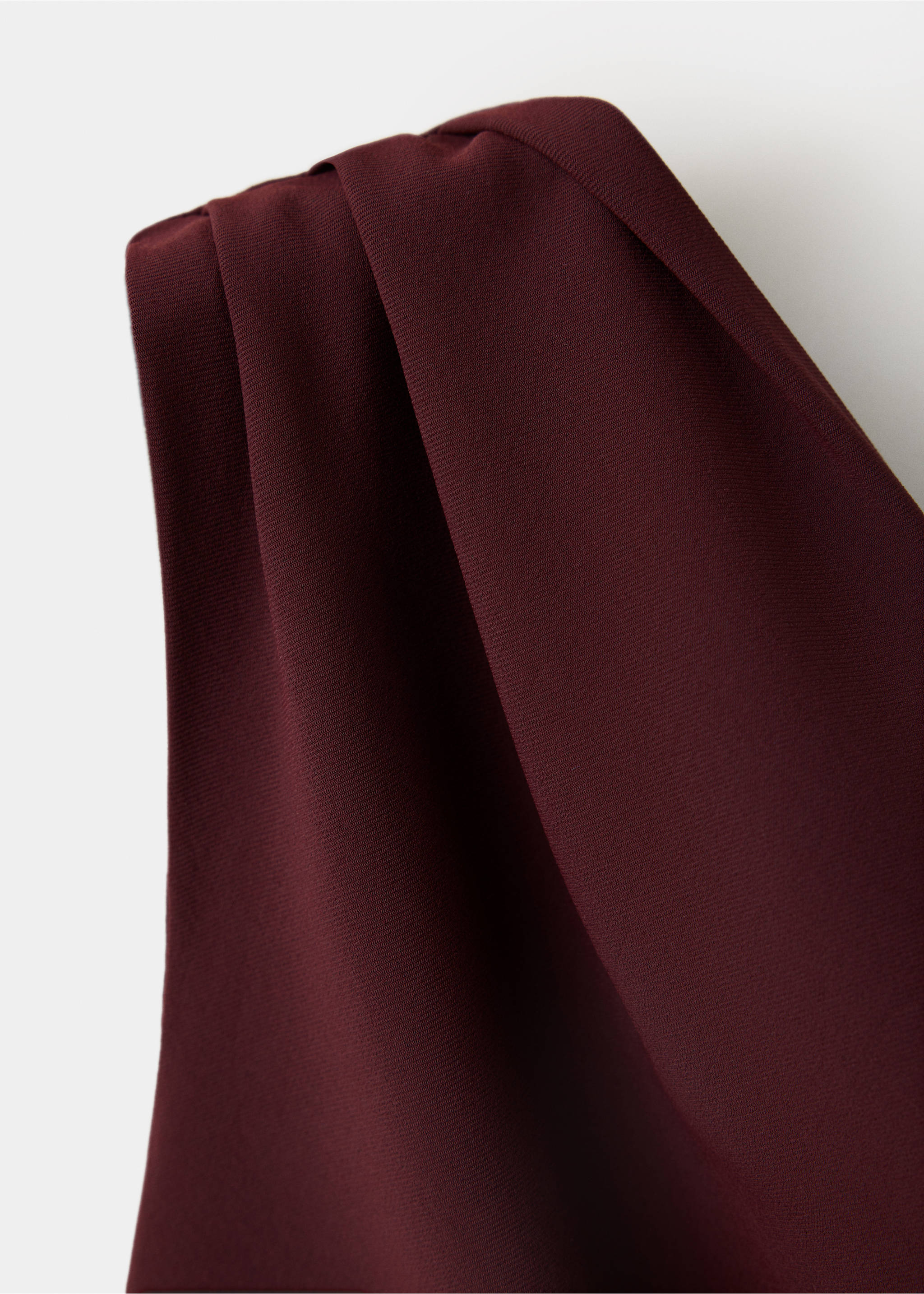 Seitlich gerafftes asymmetrisches Kleid - Detail des Artikels 0, Bordeaux. Ref: 37084471-00.