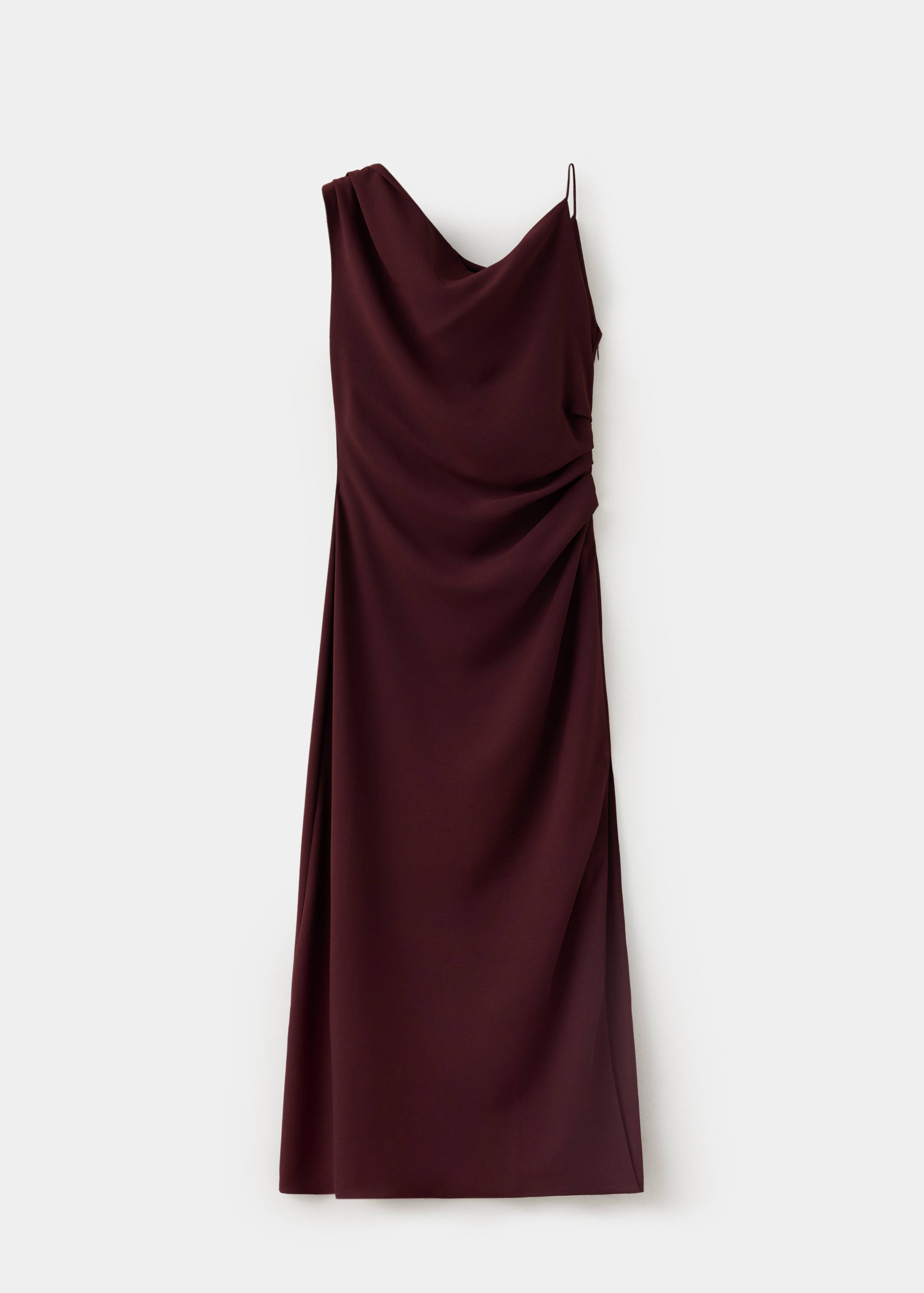 Asymmetric side ruched dress - Article without model