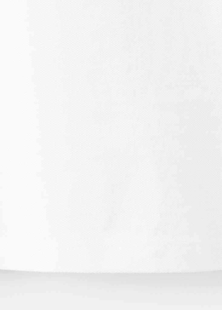 Long sleeves cotton polo — White