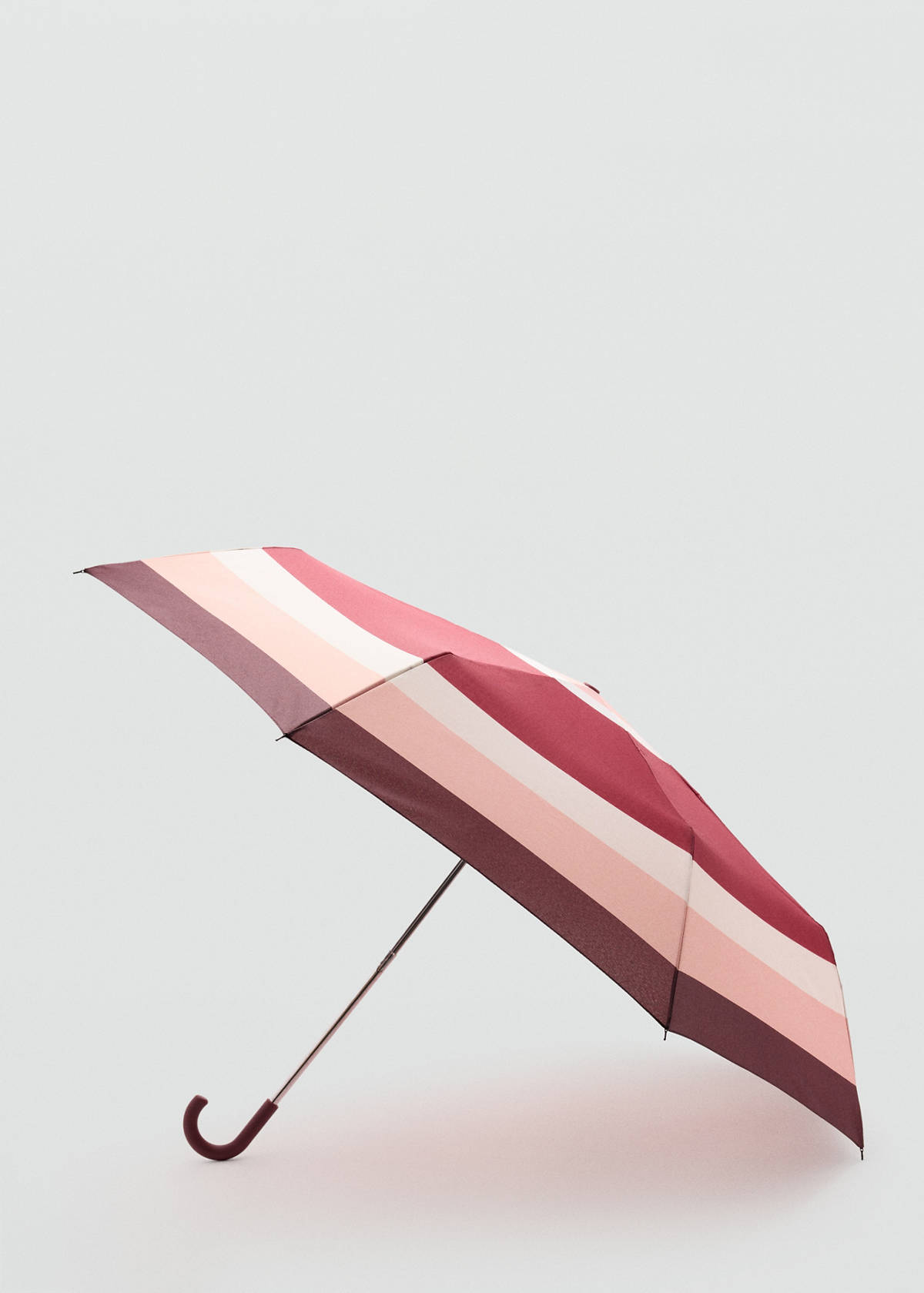 Stripe-printed umbrella — Burgundy
