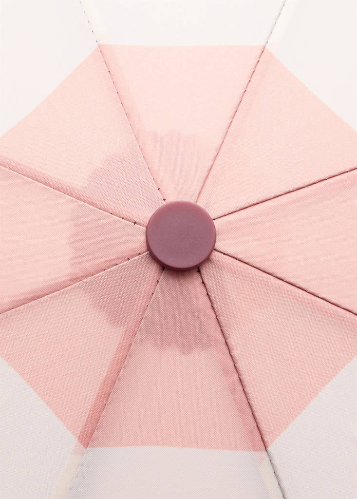 Stripe-printed umbrella — Burgundy