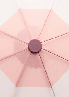 Stripe-printed umbrella — Burgundy 3