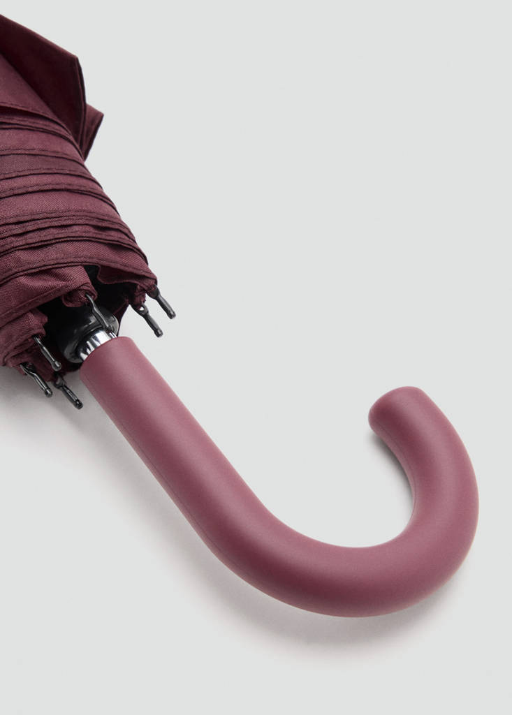 Stripe-printed umbrella — Burgundy