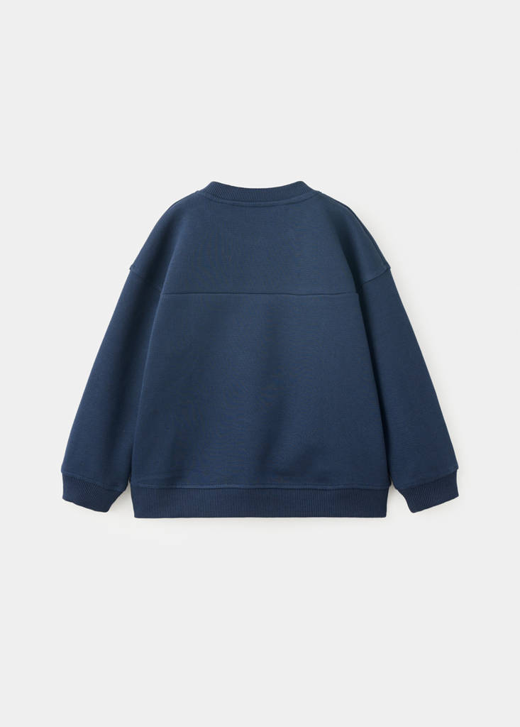 Oversized sweatshirt with pocket — Navy