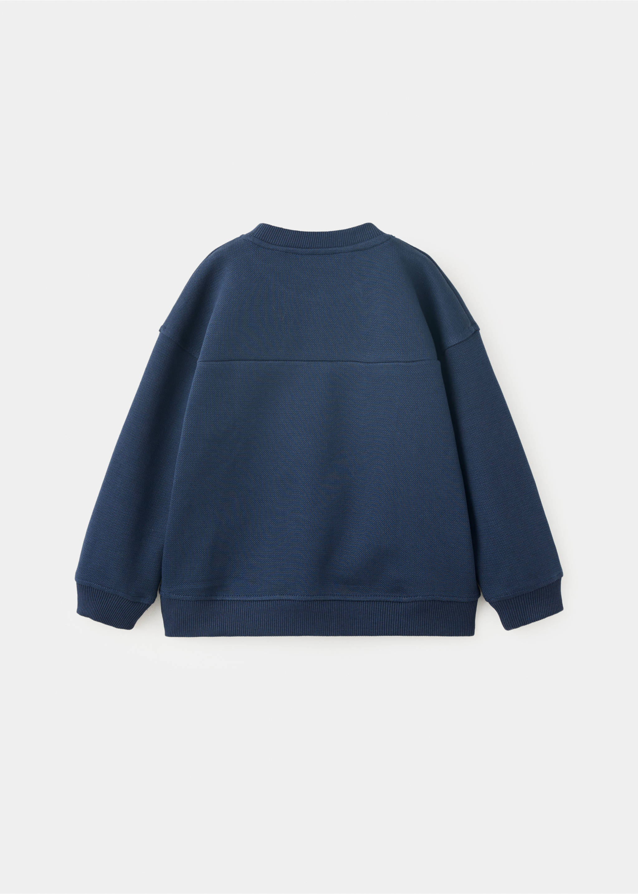 Oversized sweatshirt with pocket - Reverse of the article, Navy. Ref: 37084779-00.