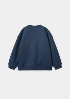 Oversized sweatshirt with pocket — Navy 3