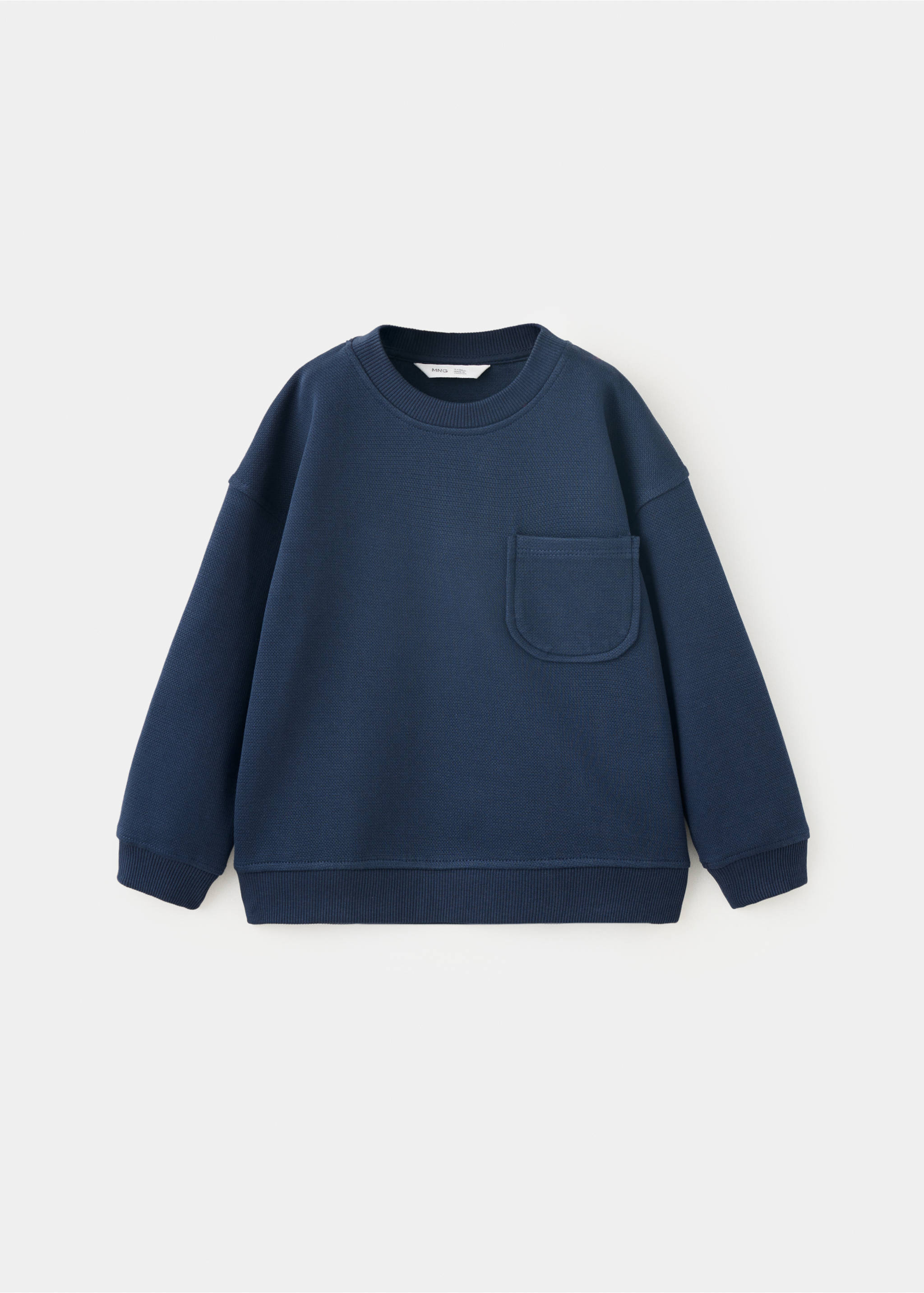 Oversized sweatshirt with pocket - Article without model, Navy. Ref: 37084779-00.