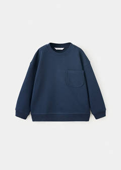 Oversized sweatshirt with pocket — Navy 1