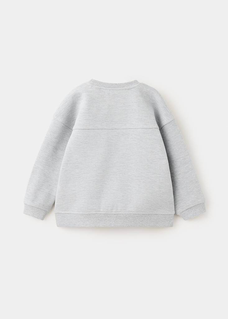 Oversized sweatshirt with pocket — Light Heather Grey