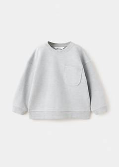 Oversized sweatshirt with pocket — Light Heather Grey 4