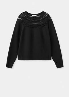 Openwork knit sweater — Black 5