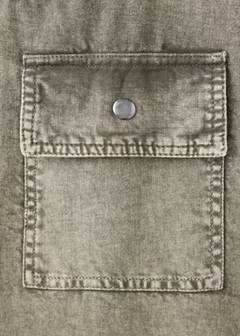 Slit denim skirt — Khaki 5