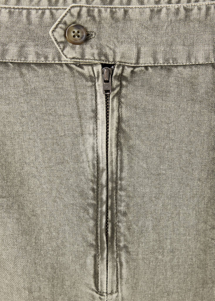 Slit denim skirt — Khaki
