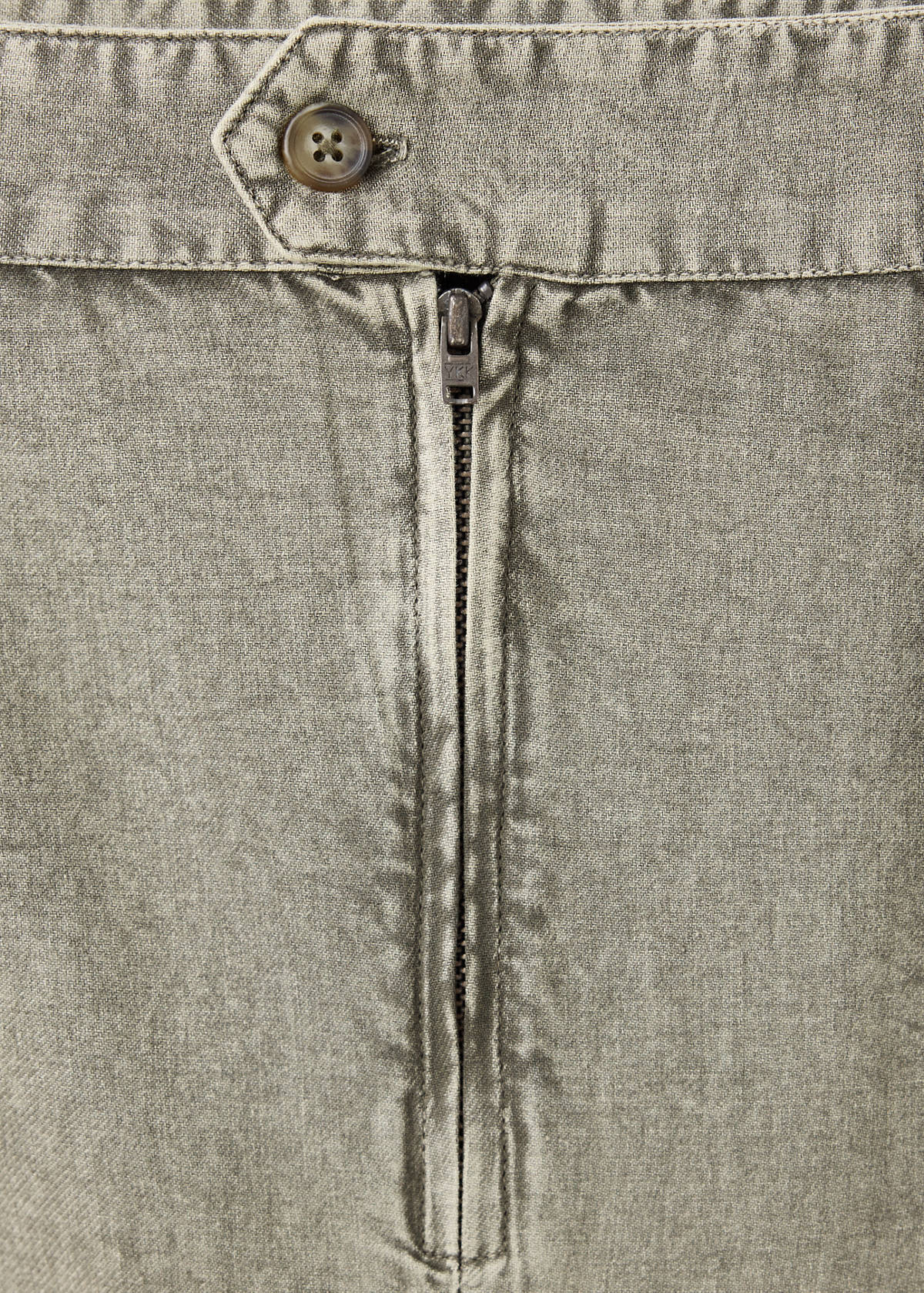 Slit denim skirt — Khaki
