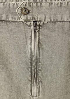 Slit denim skirt — Khaki 6