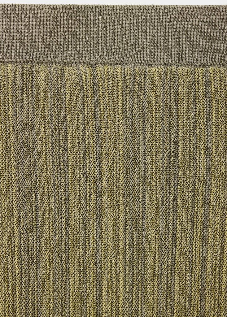 Semi-transparent knitted skirt — Green