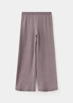 Cotton wide leg trousers — Blackberry 4