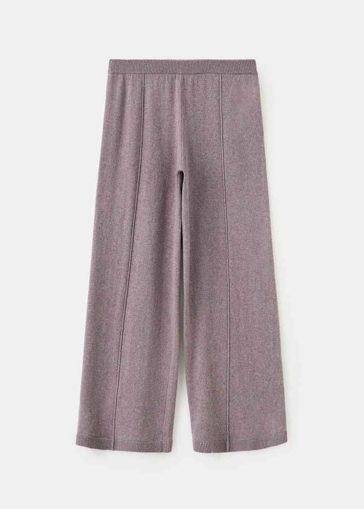 Spodnie wide leg z bawełny jagodowy - Dzieci - 7-8 lata - MANGO KIDS