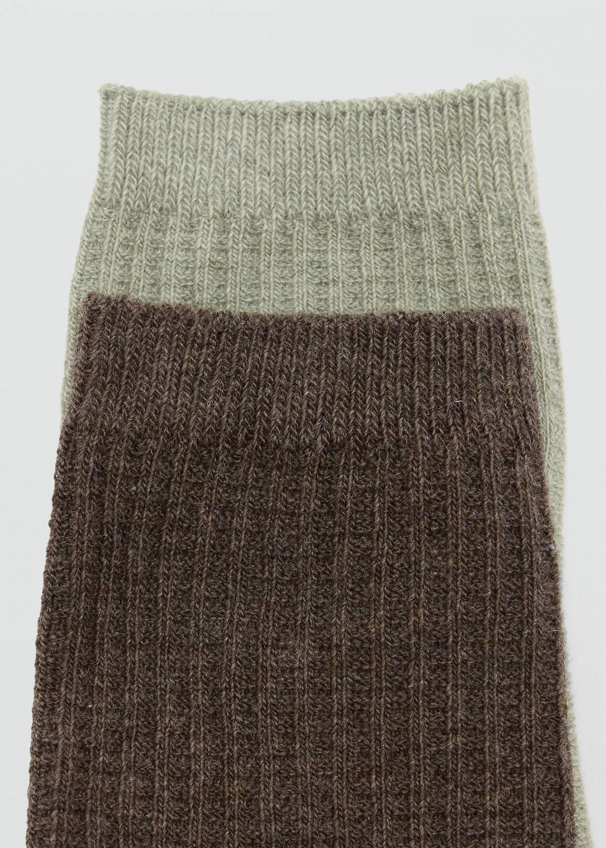 Pack of 2 cable-knit socks — Pastel Green