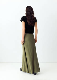 Skirt with embroidered texture detail — Green 4