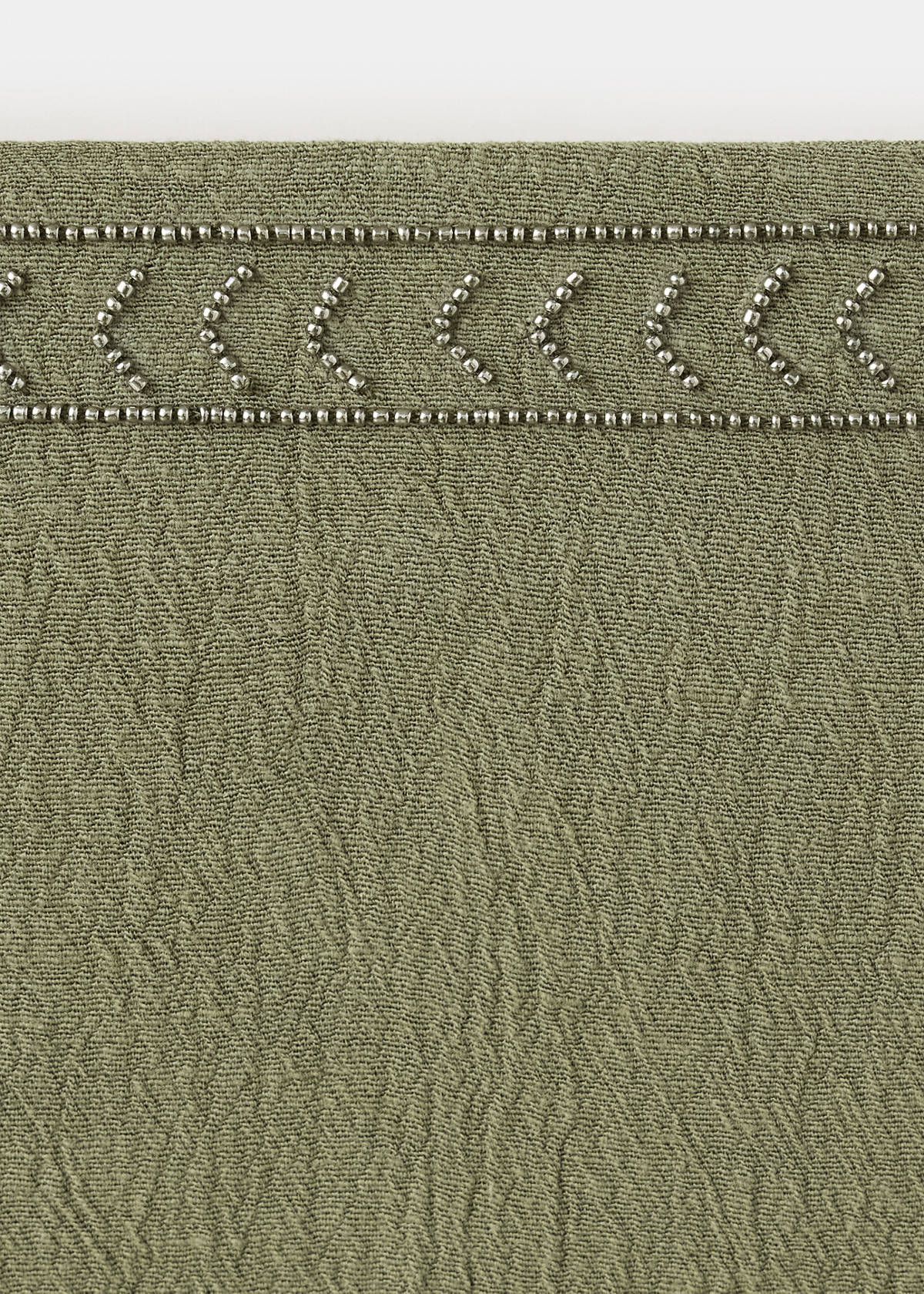 Skirt with embroidered texture detail — Green