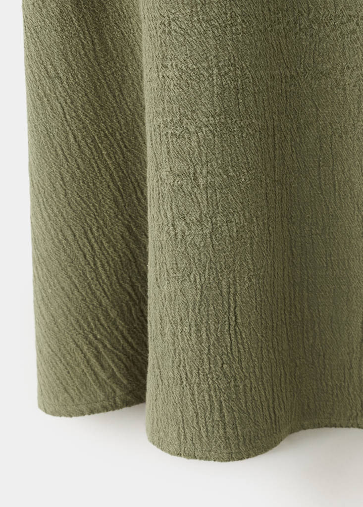 Skirt with embroidered texture detail — Green