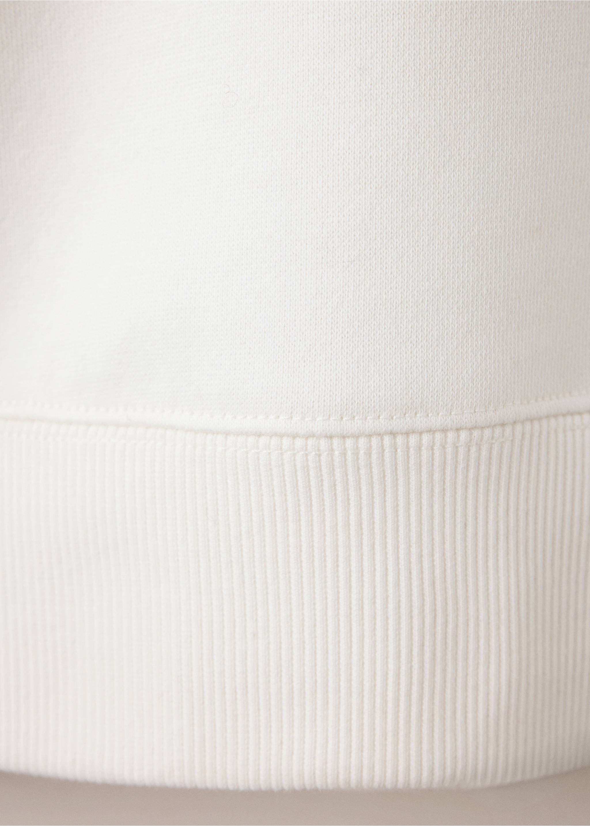 Cotton sweatshirt with embroidered details - Details of the article 8, Off White. Ref: 37084788-00.
