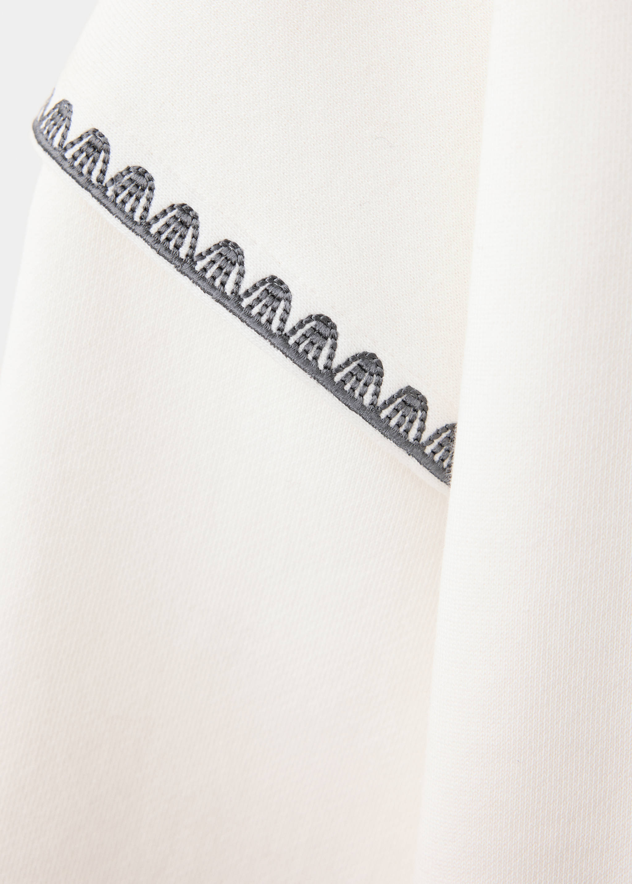 Cotton sweatshirt with embroidered details - Details of the article 0