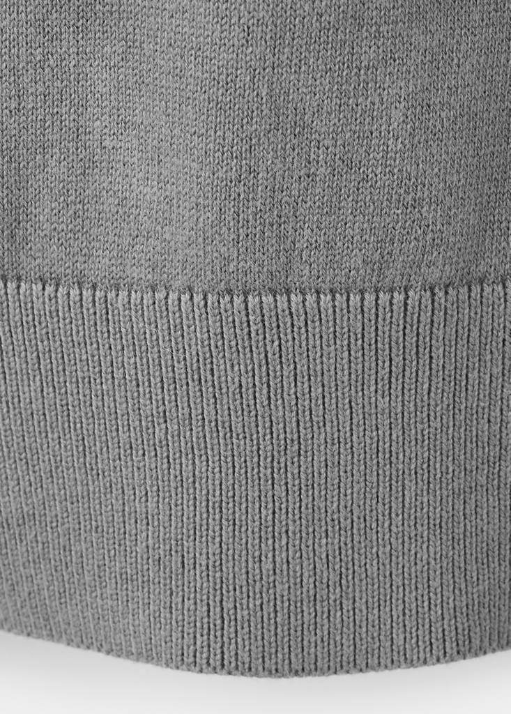 Knitted cotton sweater — Medium Heather Grey