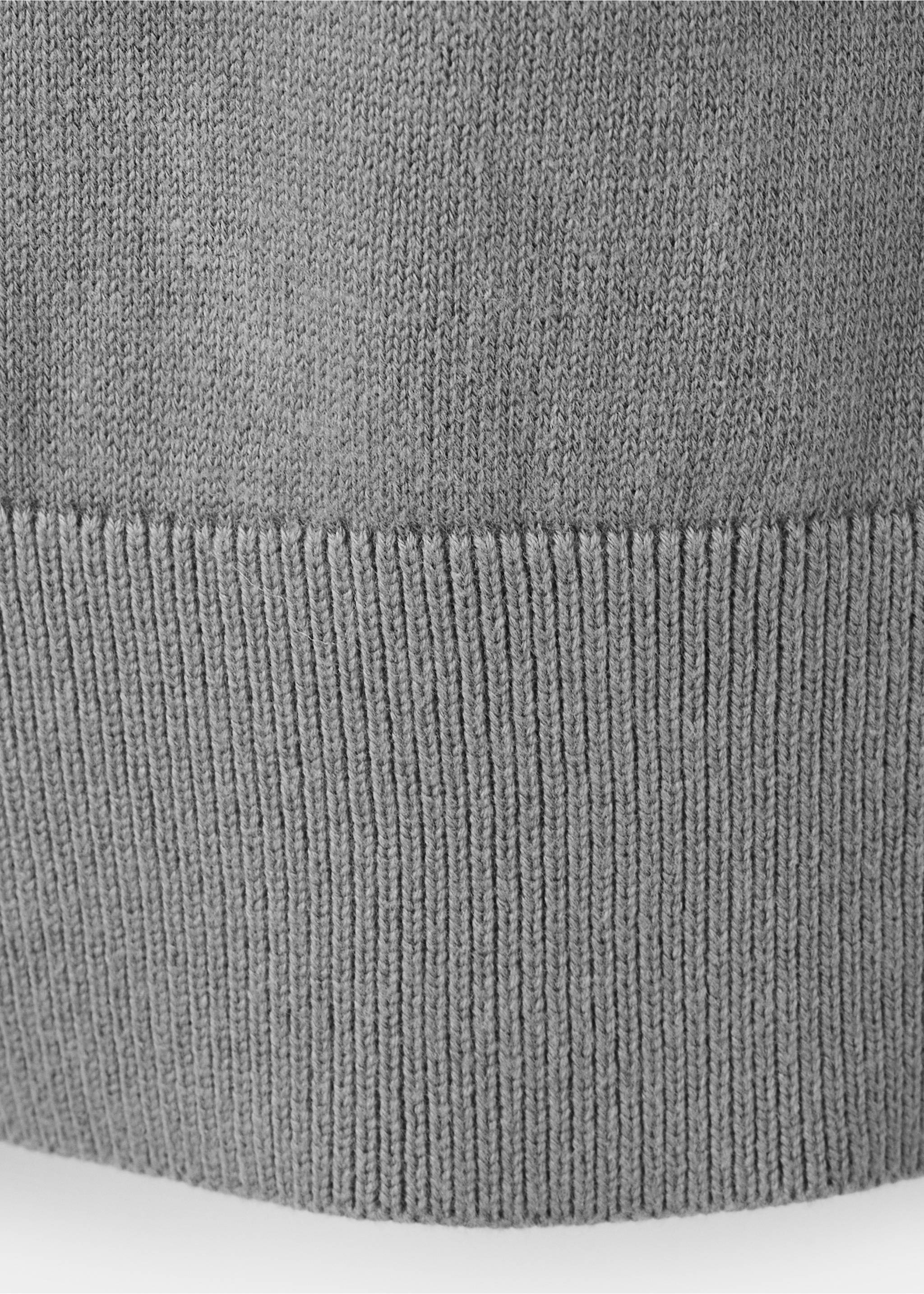 Knitted cotton sweater - Details of the article 0, Medium Heather Grey. Ref: 37084791-00.