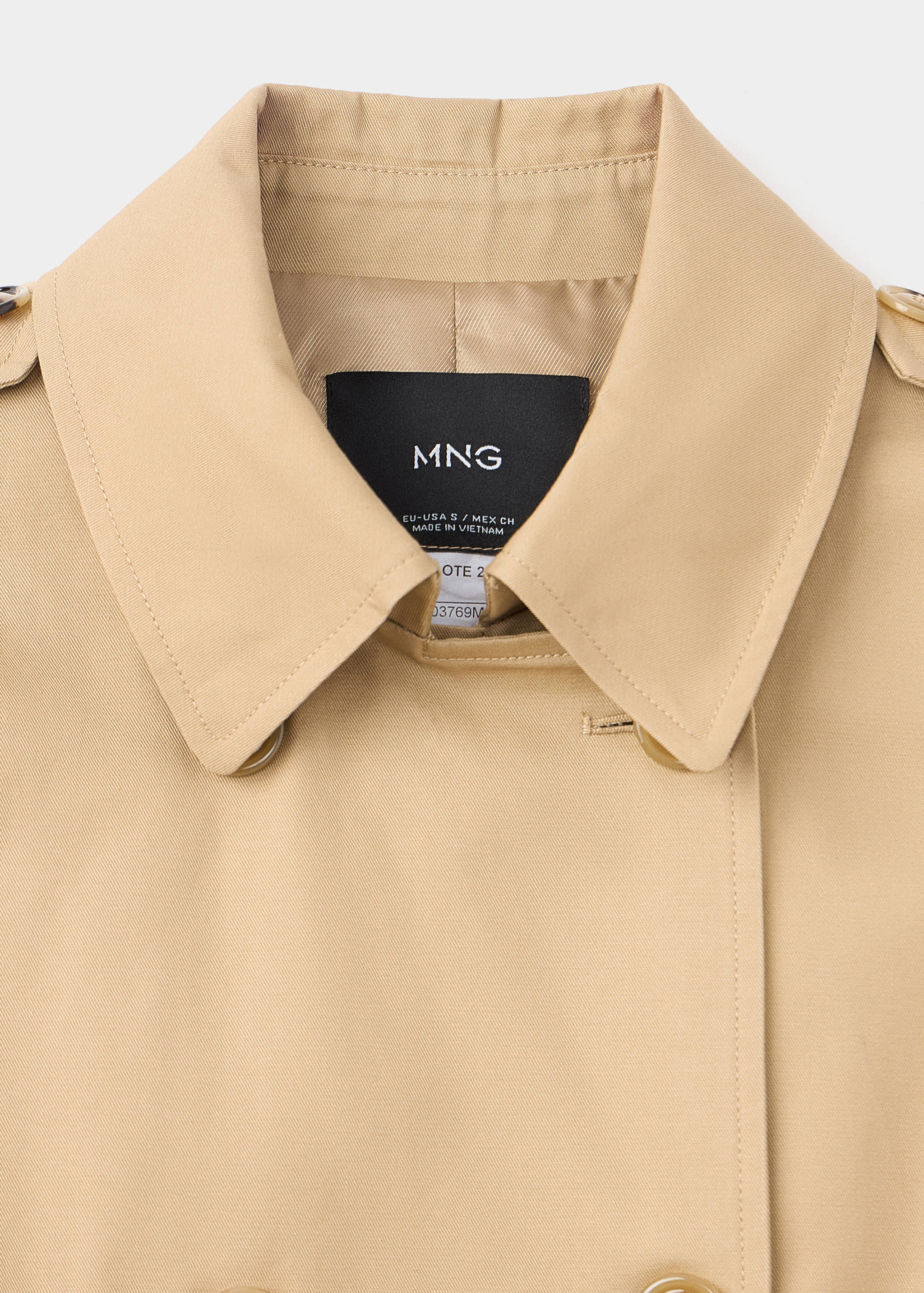 Long trench coat with belt - Details of the article 8