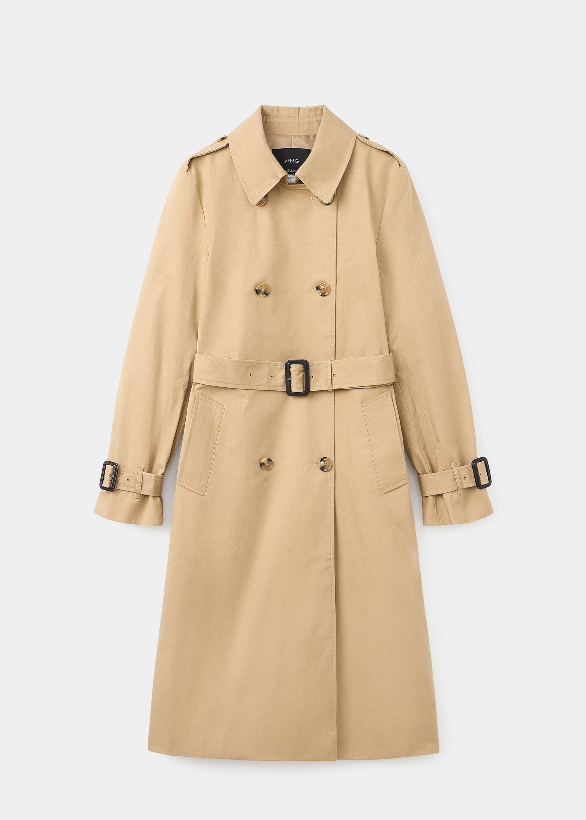 Long trench coat with belt - Article without model