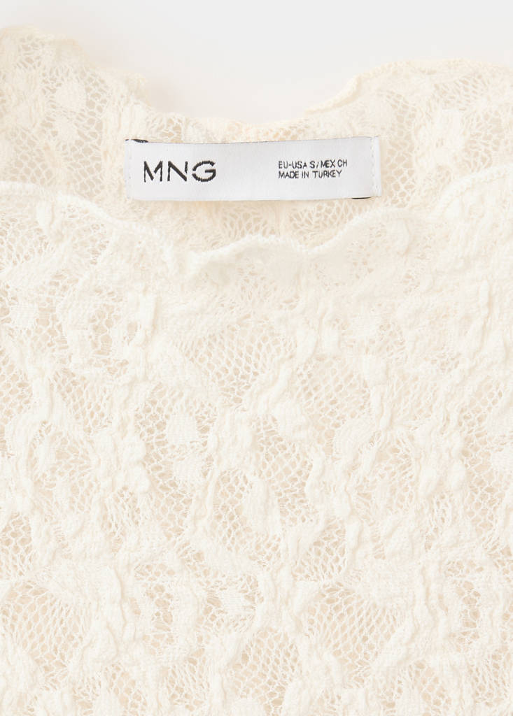 Lace T-shirt — Ecru