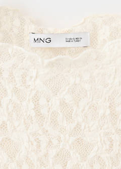 Short-sleeve lace T-shirt — Ecru 5