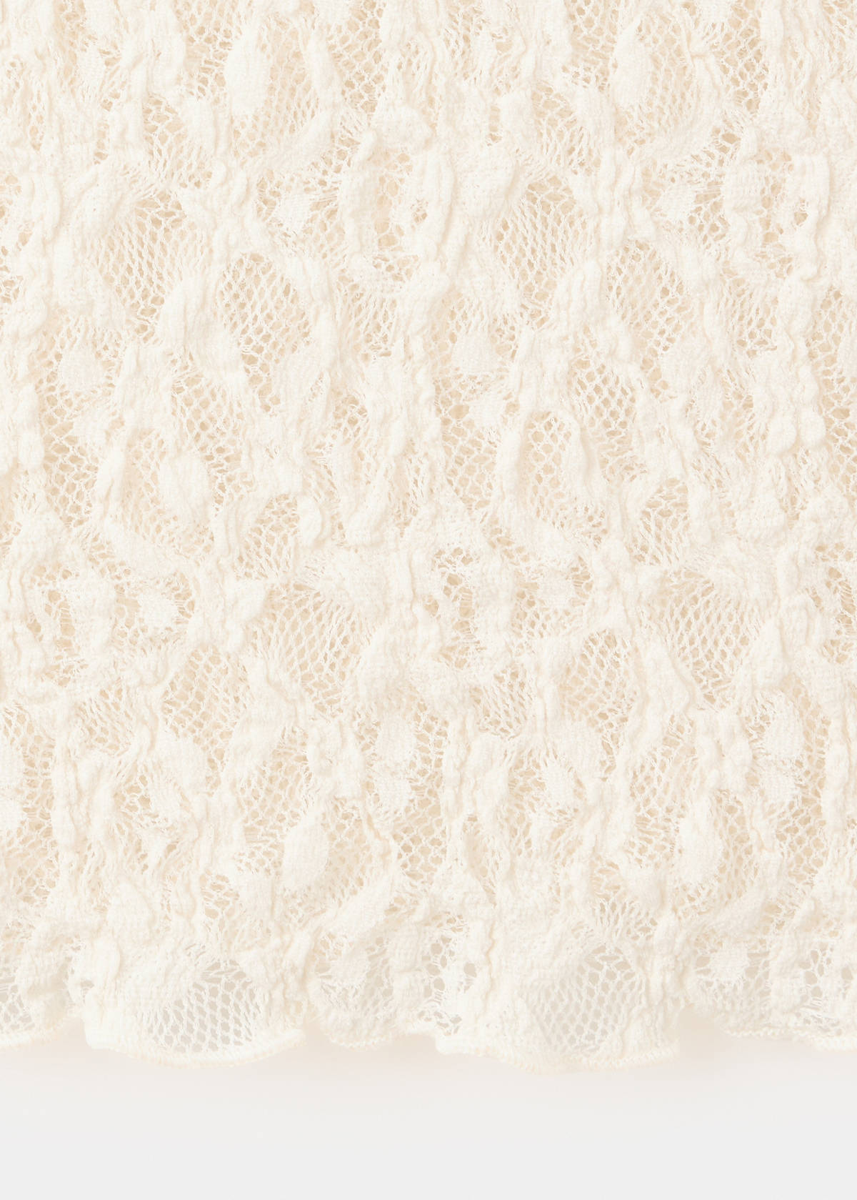 Short-sleeve lace T-shirt — Ecru