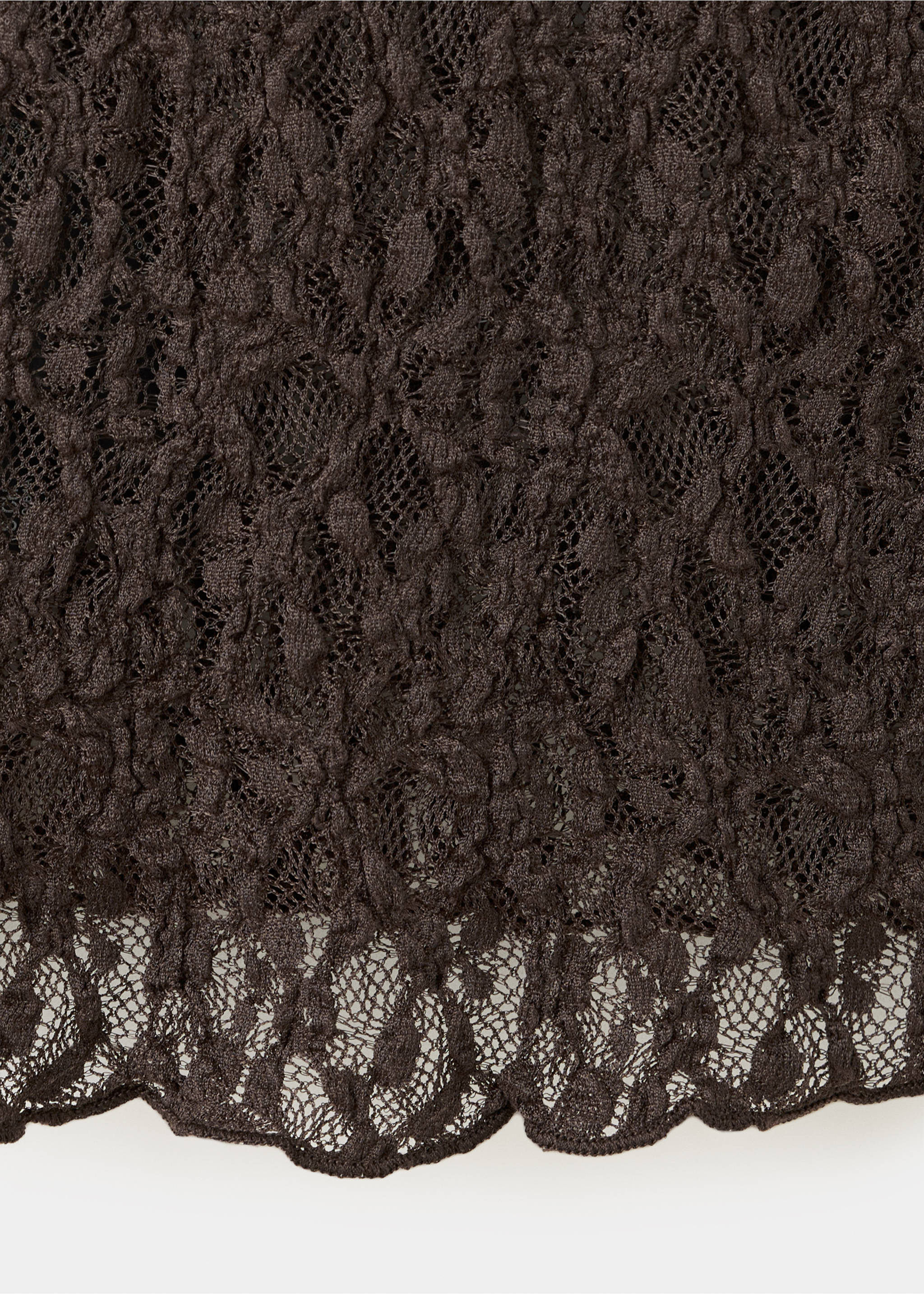 Camiseta encaje - Detalle del artículo 8, Marrón. Ref: 37084796-00.