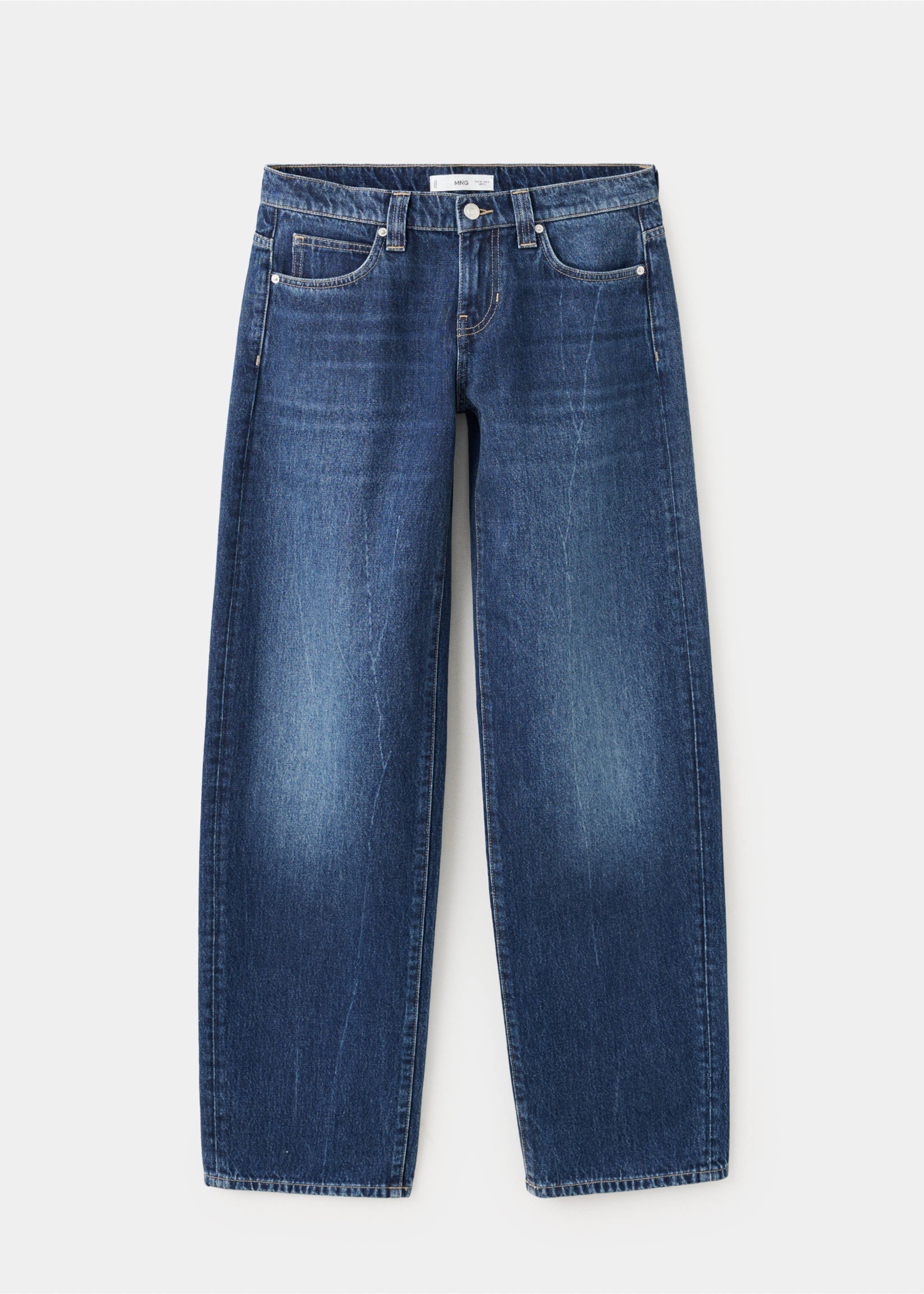 Jeans balloon tiro bajo - Artículo sin modelo, Azul oscuro. Ref: 37084802-00.