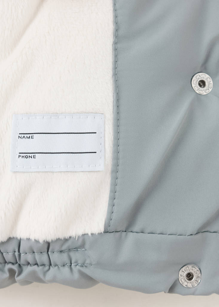 Fur-effect quilted coat — Green