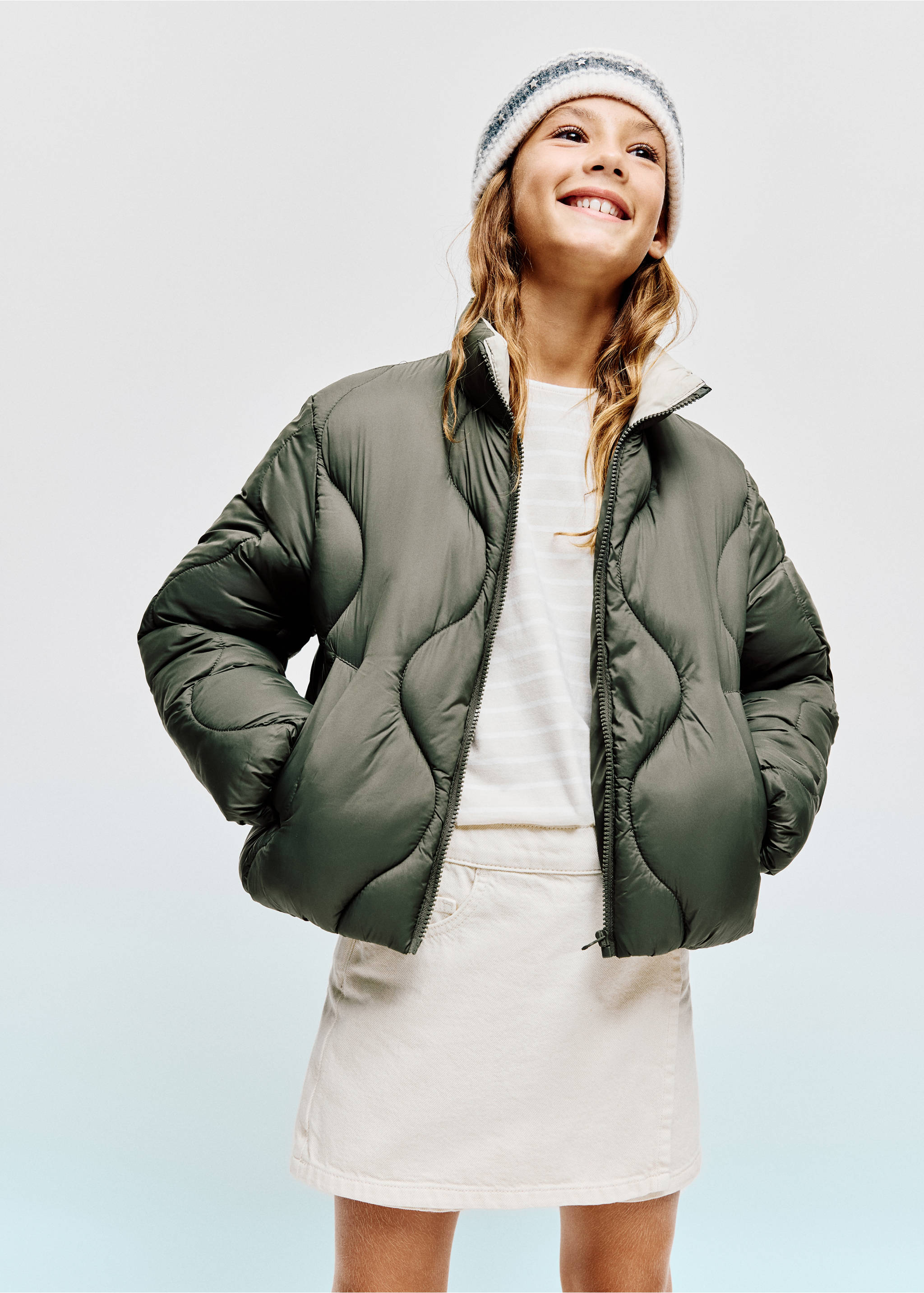 Quilted jacket - General plane, Khaki. Ref: 37085151-00.