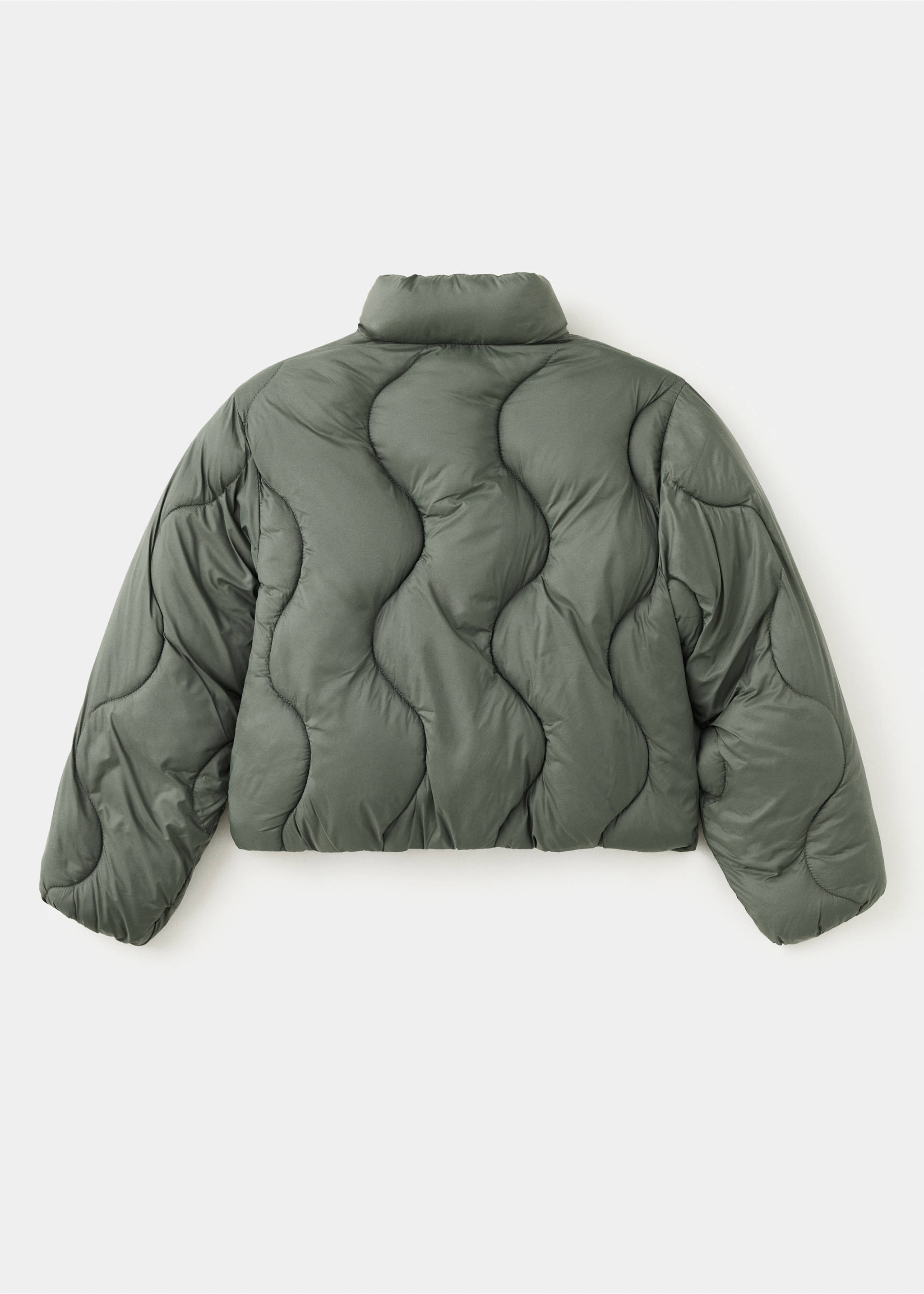 Quilted jacket - Reverse of the article, Khaki. Ref: 37085151-00.