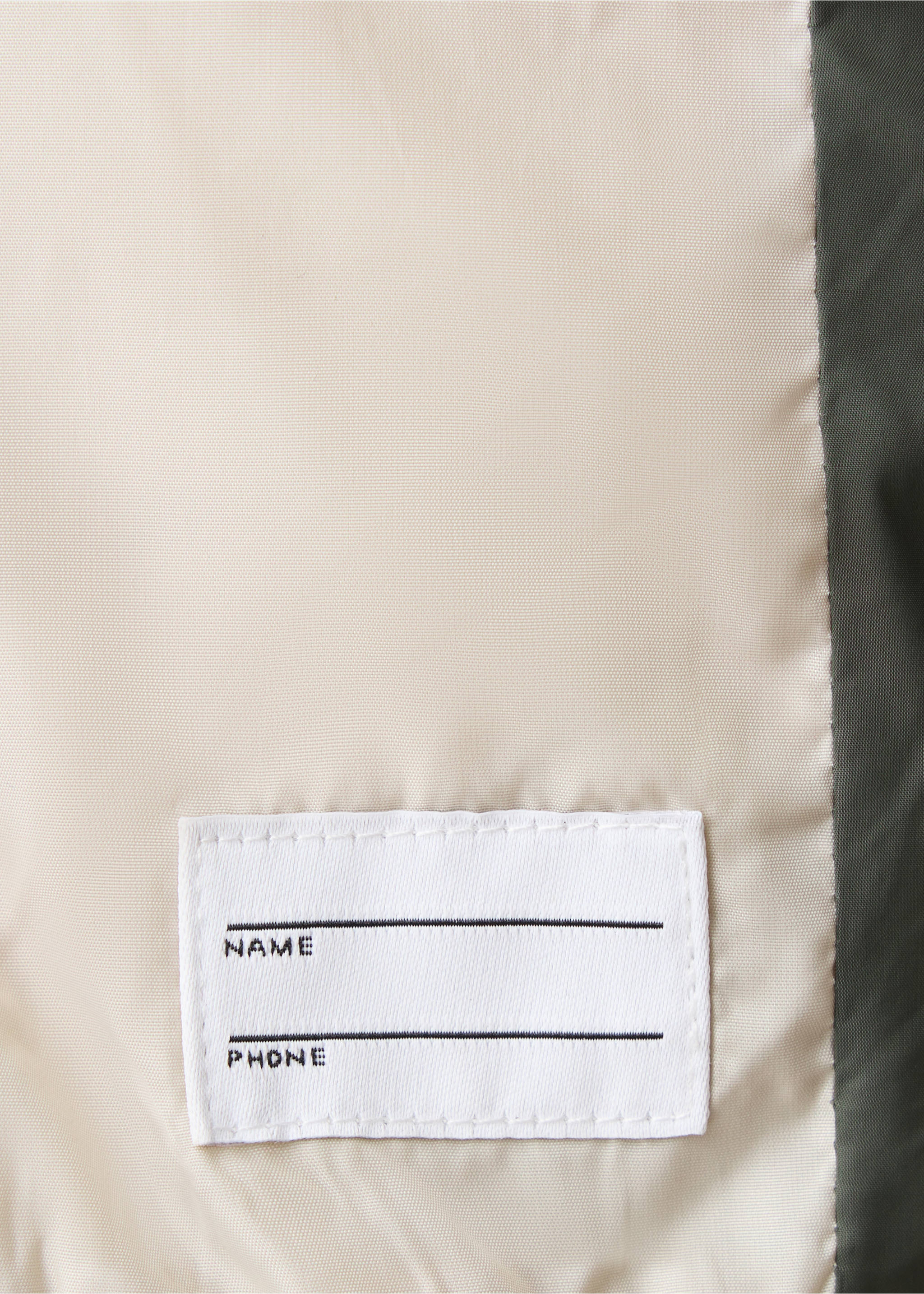 Quilted jacket - Details of the article 0, Khaki. Ref: 37085151-00.