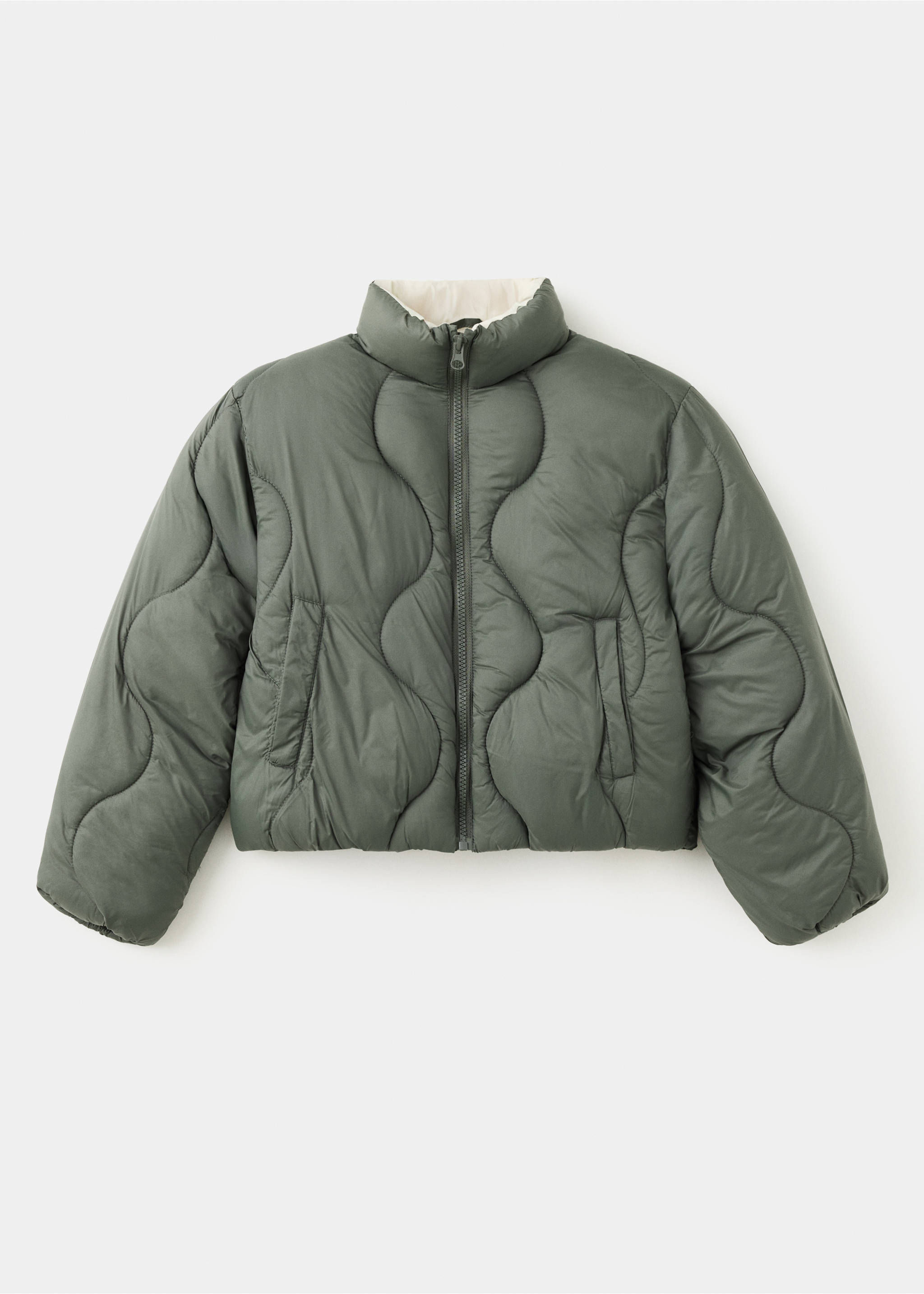 Quilted jacket - Article without model, Khaki. Ref: 37085151-00.