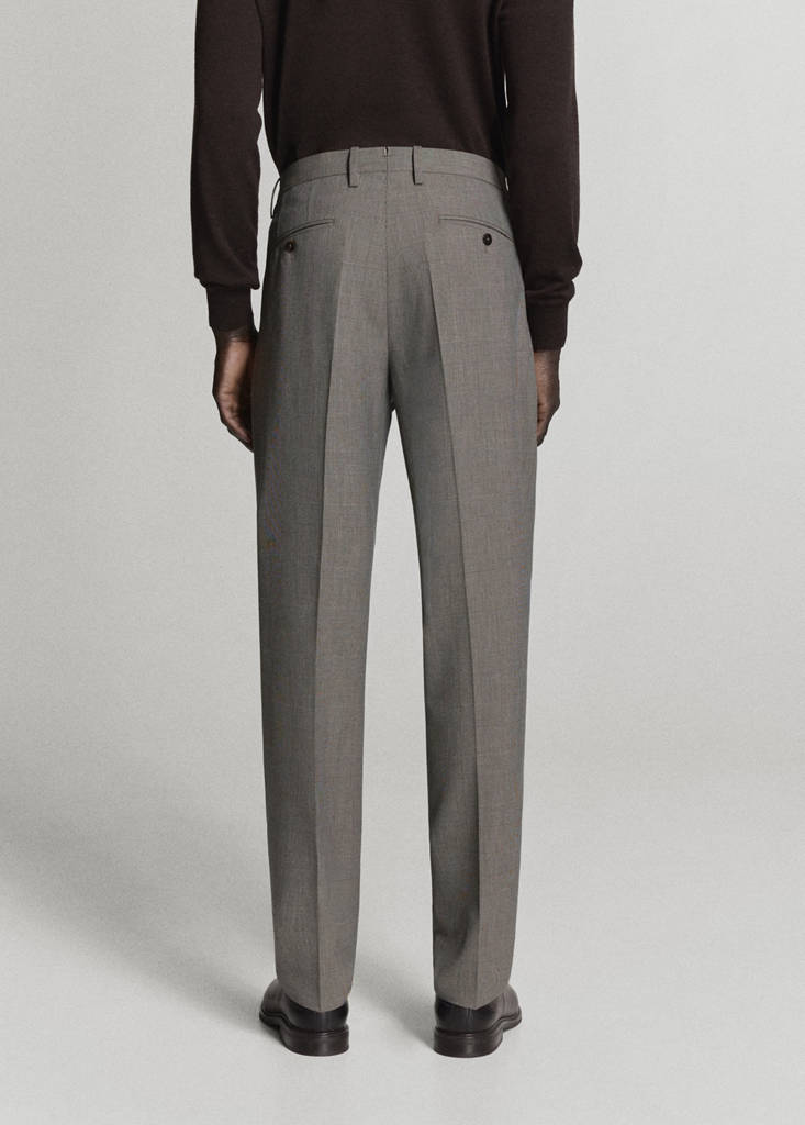 Milan slim-fit suit trousers — Brown